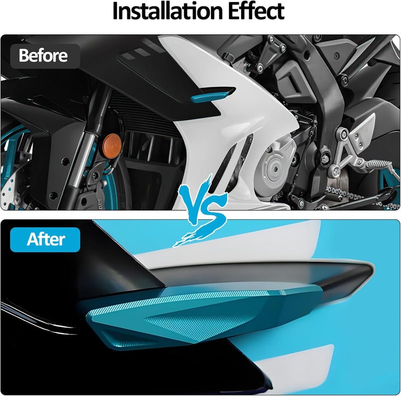 XIDAODIT For CFMOTO 675SS 675SR 675SR-R 675 SR Motorcycle Aerodynamic Spoiler Left and Right Slider Anti-Fall Decorative Cover(Blue) - Image 3